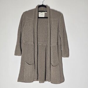 Angel of the North Anthropologie Cardigan Sweater Womens Size XL Open Front